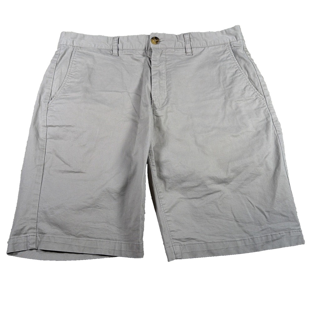 7 Diamonds Mens Chino‎ Shorts 34/10 Gray Cotton Blend Casual Travel
